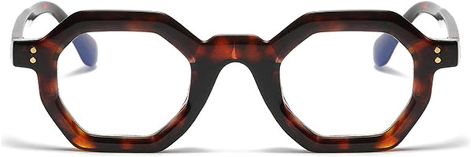 helena Retro Polygon Round Design Reading Glasses For Men Women Blue Light Blocking Computer Readers UV400