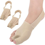 Bunion Straightener Protector Relief Sleeve w/Gel Bunion Stretchy Pads Cushioned Splint, Orthopedic Hallux Valgus Overlapping Corrector Bootie Guard Hammer Toe Pain Aid Surgery Treatment 2 Pc