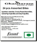 Ghasitaram Gifts Rakhi Gifts for Brothers Rakhi Sweets - 24 pcs Assorted Bites with Beads Rakhi