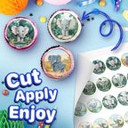 30 x Edible Cupcake Toppers – Elephant Animal Themed Collection of Edible Cake Decorations | Uncut Edible on Wafer Sheet
