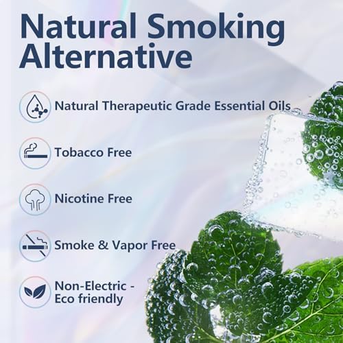 Smokeless Inhalers Natural Air Variety 6 Pack | Non Electric Flavored Air Refreshing Support | Oral Fixation Menthol Essential Oils, Craving Relief Multi-Flavor