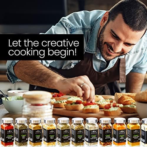 The Spice Lab Complete Organic Spices and Seasonings Set - 30 Jar Spice Kit Variety Pack - Complete Starter Spice Set Great BBQ, Grilling and Spice Gift Sets - Ultimate Culinary Cooking Spices Set