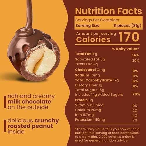 Nutic Milk Chocolate Covered Peanuts - 3 Lb. Double Dipped Premium Gourmet Milk Chocolate Peanuts Perfect for Snacks & Gifts, Made in USA - (Pack of 1)