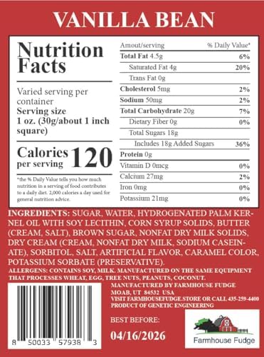 Farmhouse Fudge – Vanilla Fudge, 24 oz – Rich & Creamy Vanilla Fudge with Classic Vanilla Flavor, Gourmet Candy Gift