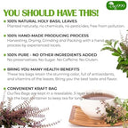 TOG999, Premium 120 Holy Basil Leaf Tea Bags, 100% Natural & Pure Holy Basil Leaves. Loose Leaf Holy Basil Herbal Tea. Holy Basil Leaf Tea. No Sugar, No Caffeine, No Gluten, Vegan.