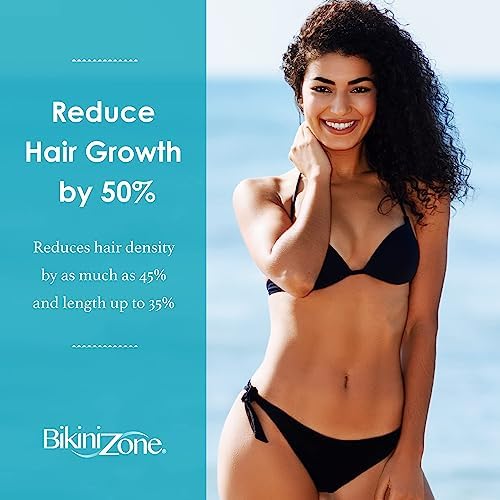 Bikini Zone Hair Growth Inhibitor Cream - Helps Stop Hair Growth for Face, Legs, Lips & Chin - Reduces Hair Density & Length - Painless Hair Inhibitor & Moisturizer After Waxing & Shaving (1 oz)