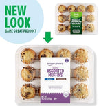 Amazon Grocery, Mini Assorted Blueberry & Chocolate Chip Muffins, 10.3 Oz, 12 Ct, Frozen