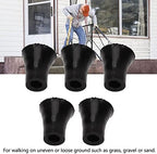 BestAlice 5Pcs Cane Tips, 3/4 Inch Crutch Tips Rubber Replacement Foot Pad, 19mm Cane Tips Heavy Duty, Prevent Slipping Soft Thicken Rubber Walking Canes Replacement Tips(Black)