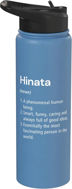 Hinata Name Definition Dictionary Stainless Steel Insulated Water Bottle