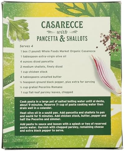 Whole Foods Market, Organic Casarecce, 16 Ounce