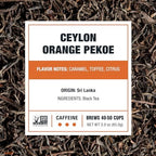 Tiesta Tea - Ceylon Orange Pekoe Black Tea, Loose Leaf, Single Origin Premium Black from Sri Lanka, Pure Unblended High Caffeinated, Hot or Iced Brew & Up to 50 Cups, 3oz Refillable Tin