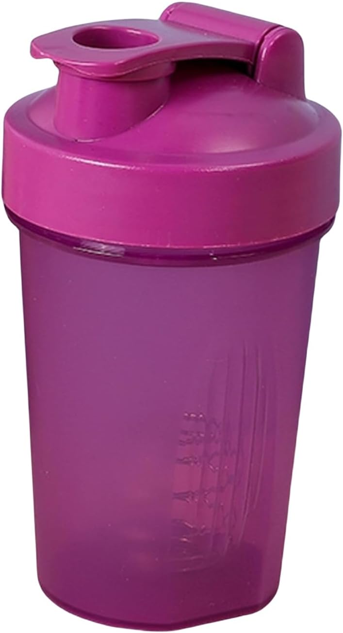 Multi-Use 400ml Shaker Cup – Leak-Proof Sports Water Cup for Protein Powder, Meal Replacements - PURPLE