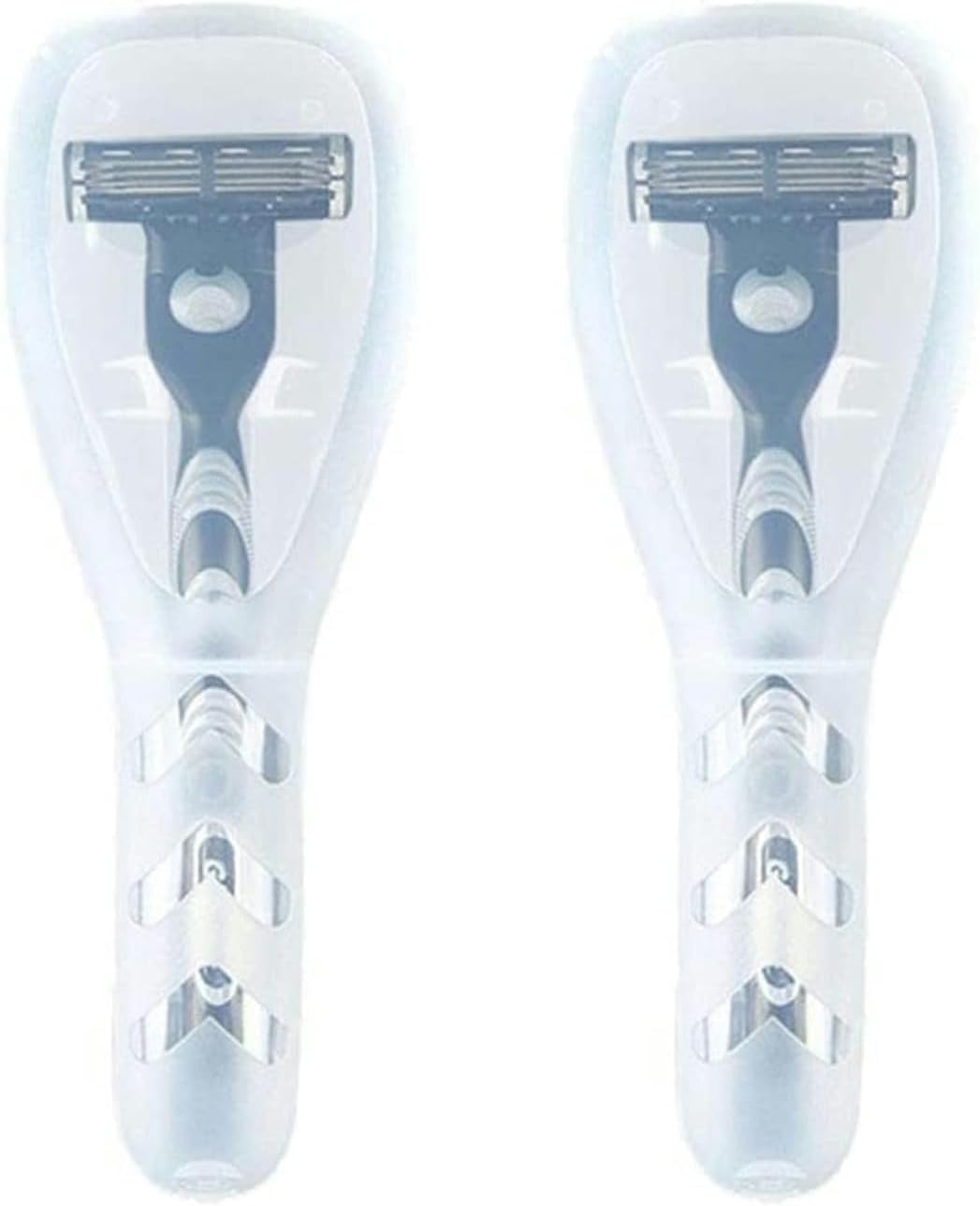 2Pcs Transparent Portable Travel Men Manual Razor Protector Plastic Box Cover Container Storage Shaver Holder Protector Case Organizer,Electric Shavers, Men's Electric Shaver Accessories