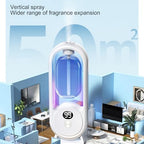 Air Freshener Automatic Spray Bathroom, Wall Mounted Essential Oil Diffuser Automatic Fragrance Dispenser Aromatherapy Diffuser with LED Display, for Bedroom Bathroom Office Hotel