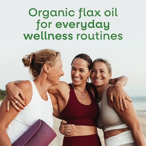 Nature's Way Organic Flax Oil Super Lignan, Cold-Pressed Flaxseed Oil with Omega-3 ALA, Unrefined Organic Liquid Flax Oil Supplement, Unflavored, 24 Fl Oz