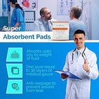 Simpurity Super Absorbent Polymer Wound Dressing - 8"x10" Individual Thick Pads - Dressing Supplies for Wounds - Bordered Polymer Dressing for Wound Care