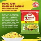 MTR 3minute Poha - Ready-to-Cook Mix - Authentic Indian Food in Just 3 Minutes - 100% Vegetarian - No Added Preservatives - Just Add Hot Water - Quick & Easy ((Regular Poha - 160g, Pack of 6)