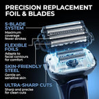 2-Pack Value Set Replacement Blades and Foil for Panasonic ARC5, Compatible with ES9032 WES9032P ES9034 ES9036, Fits Models ES-LV65 ES-LV67 ES-LV97 ES-LV9N ES-PV6A (+ 1 Cleaning Brush)