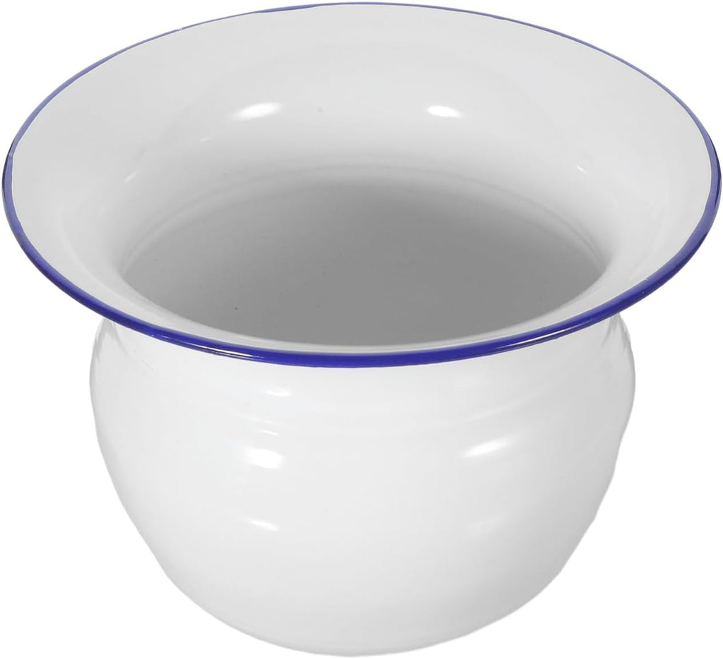 DOITOOL Chamber Pot: Bedroom Enamel Urinal Bottle Urine Pots Potty Urinal Bucket Portable Toilet Spittoon for Adults Home Camping Car Travel