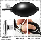 Lamoutor 3Pcs Blood Pressure Latex Bulb Replacement Inflation Bulb Pump Hand Squeeze Sphygmomanometer Bulb with Air Release Valve