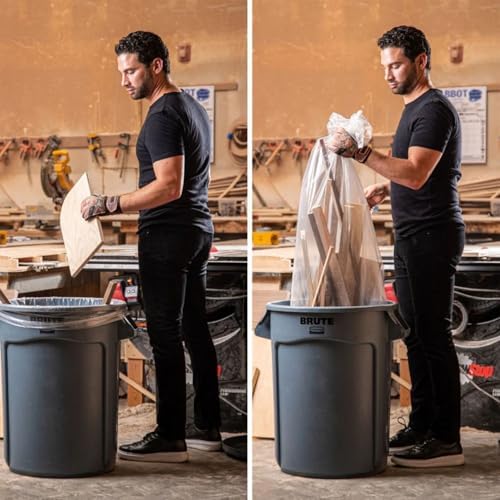 Plasticplace 20-30 Gallon Trash Bags │ 1.5 Mil │ Clear Heavy Duty Garbage Can Liners │100 Count (Pack of 1)