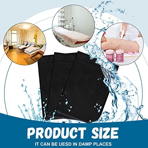 Kinlop 100 Pieces 31.5 x 71 Inch Disposable Bed Sheets Breathable Massage Table Cover Black Tattoo Drape Sheets Fabric Non-woven Bed Cover for Travel Spa Hotel Salon(Unperforated)