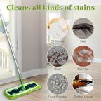 XL Mop Pads Compatible with Swiffer XL Sweeper, X-Large Dry Sweeping Cloths, XL Wet Pads Refills, Reusable Washable Microfiber Heavy Duty Wet Mopping Cloths for Hardwood Floor Cleaning, 4 Pack
