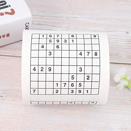 Cabilock Funny Sudoku Toilet Paper Rolls Double Rolls Creative Design Printed Paper Towels for Home Cafe Shop