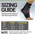 BioSkin Ankle Compression Brace - Sprained Ankle, Post Injury Support Brace for Women and Men, Swollen Feet Relief, HSA or FSA Eligible (Medium, Large)
