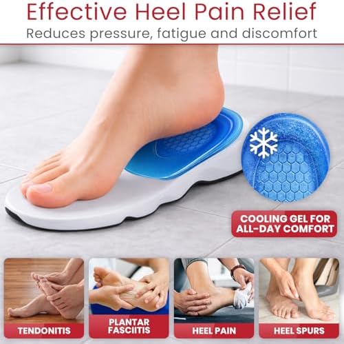 Vive Envelop Gel Heel Cups - Heel Cushion for Women, Men, Bone Spur, Plantar Fasciitis Support - Shoe Inserts Provide Foot Pain Relief for Achilles, Feet Arch, Kids - Shock Absorbing Protector Pad