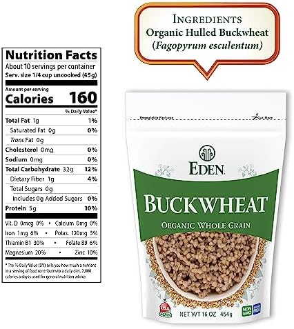 Eden Organic Buckwheat, 16 oz, Gluten Free, 100% Whole Grain