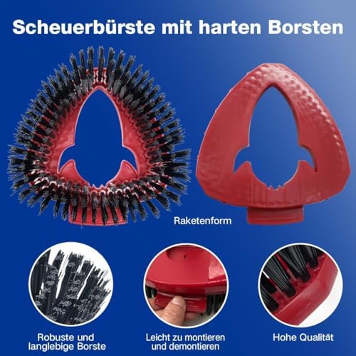 Scrubber for Vileda Turbo EasyWring Floor Mop Scrubbing Brush Cleaning Brush for Bathroom and Kitchen Tiles