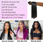 12A Human Hair Bundles 20 22 24 Inch Straight Human Hair Unprocessed Brazilian Hair 3 Bundles Quick Weave Natural Black