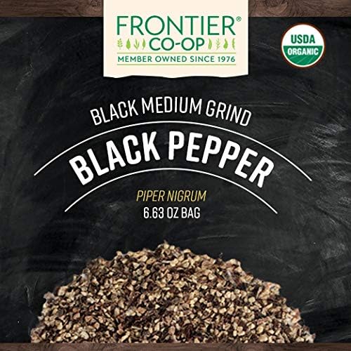 Frontier Co-op Organic Black Pepper (Medium Grind) 6.63oz