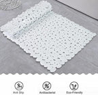SONGZIMING Pebble Bath Mat for Bathtub to Anti Slip Bathtub Mat in Shower with 16 Inches by 35 Inches (White)