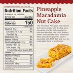 Beatrice Bakery Co. Pineapple Macadamia Nut Cake, Grandma's Old Fashioned Fruit and Nut Freshly Made, Est. 1917 (16 oz Cellophane)