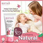 Fluoride Free Baby Toothpaste | Strawberry Flavored - Organic Training Natural Toddler Toothpaste for Toddlers | EWG Verified, Vegan, SLS Free, Safe to Swallow, Aloe Vera -1.7Oz