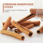 Soeos Cinnamon Sticks Organic, 8 oz (226g) Bottle, USDA, Non-GMO and Kosher Certified, Premium Whole Cinnamon for Baking, Cooking, Desserts, and Beverages, Rich Aroma & Warm Flavor, Ideal for Tea, Coffee, and Holiday Recipes