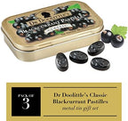 Dr. Doolittle’s Classic Soft Fruit Pastilles for Voice and Throat, Blackcurrant Flavor, 2.12 Ounce Tin, approximately 25 Count Package