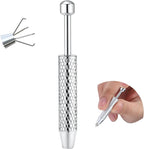 GEMQUEEN Piercing Taper Ball Grabber Tool for Changing Jewelry - 14G 16G 18G 20G Stainless Steel Flat Back Earrings Applicator Tool Threadless Insertion Pin Thread Body Piercing Kit for Ear Nose Lip