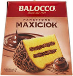 Balocco: "MaxiCiok" Panettone with Dark and White Chocolate Cream 28.21 Ounces (800g) Package [ Italian Import ]