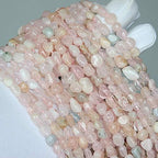 MJDCB Natural Irregular Shape Stone Beads 6-8mm Morganite Gemstone Energy Crystal for Jewelry Making Bracelet Necklace