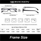Kerecsen 4 Pack Reading Glasses for Men and Women with Spring Hinges, Lightweight Black Rectangular Readers Eyeglasses (4 Pack Black, 2.00)