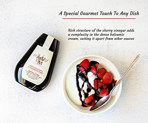 Arvum Balsamic Cream | Imported from Spain | Sherry Vinegar Based Balsamic Sauce | 6.4 oz |