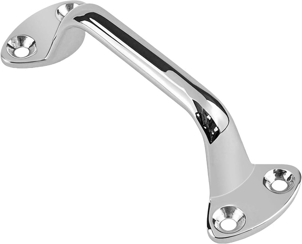 Bath Grab Bar - 6 Inch Stainless Steel Shower Grab Bar for Bathroom Safety for Seniors, Elderly, Disabled and Handicap - Stairway and Yacht Handle for Extra Support(Screws Not Included)