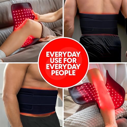 CopperRed™ by Copper Compression Infrared Flex Wrap Red Light Therapy Device. 660nm Red Light & 850nm Near Infrared NIR. 120 LED Emitters, 360 Light Chips, Adjustable Strap, Timer, 8 Intensity Levels for Muscle & Joint Comfort