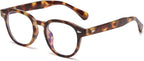 Retro Round Blue Light Blocking Glasses for Men Women, Vintage Frame Non-prescription Computer Reading Eyeglasses