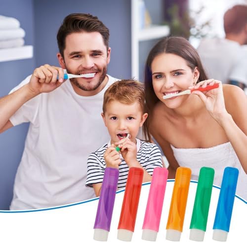 Travel Toothbrush 6PCS Travel Toothbrush Set Mini Toothbrushes Portable Travels Size Toothbrushes Folding Traveling Tooth Brush with Case Individually Wrapped Small Tooth Brush for Home Camping Hiking