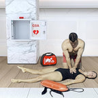 AED Defibrillator Wall Mounted Cabinet, Metal Steel Plate Storage Cabinet with Alarm and Light, fits All Brands Cardiac Science, 14.2'' x 7.9'' x 15.8''