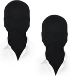 2 Pieces Black Full Face Mask Cover Faceless Skin Masks Halloween Spandex Adult Hood Mask for Unisex Cosplay